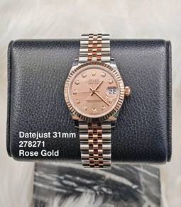 Rolex Datejust 31mm 278271 pink diamond Rose Gold