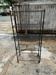 5ft Mobile Steel Rack Shelves Kitchen Dapur