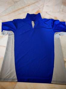 Baju jersey biru kelabu murah