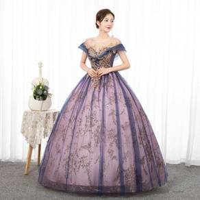 Pink purple wedding prom evening dress gown RB2264