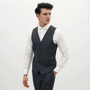 Dark Grey 5 Buttons Suit Vest