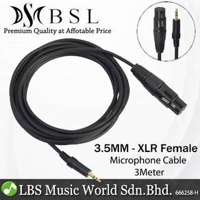 BSL XLR Female To 3.5mm TRS Aux Jack Audio 3M