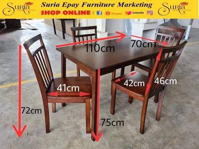 Set meja makan dan 6 kerusi