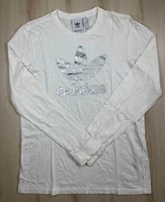 Adidas Trefoil L/Sleeve White Tee #BM4 Used