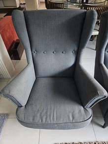 wingchairs dark gray - 2 unit untuk dijual