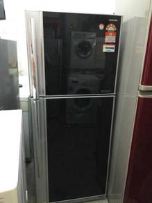Fridge Black Toshiba Peti Sejuk Refrigerator Ais
