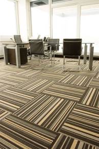 INSTALL OFFICE CARPET l pasang karpet tile pejabat