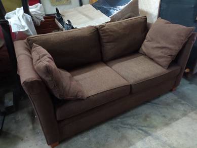 DREXEL 3 seater brown sofa