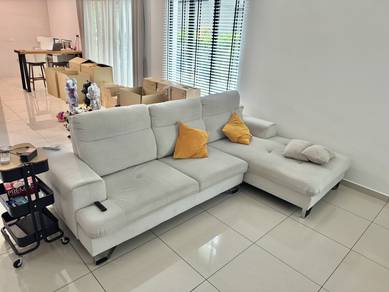 3 seater L shape push back sofa