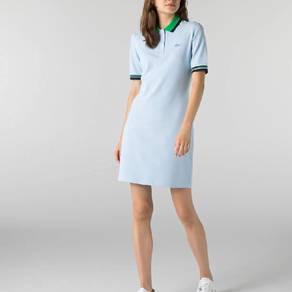 Lacoste Womens Contrast Collar Cotton Dress