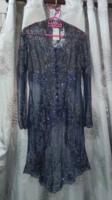 Navy blue Gold kebaya