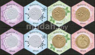 2012 GOLD SILVER FOIL Currency Malaysia Stamp UM