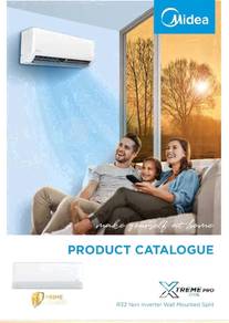 Midea 1hp R32 Air Cond + pasang