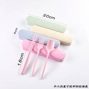 Travel Portable Tableware Sudu Garpu Penyepit Set