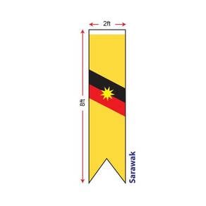 Bendera Sarawak (Polyester) 2 x 8ft