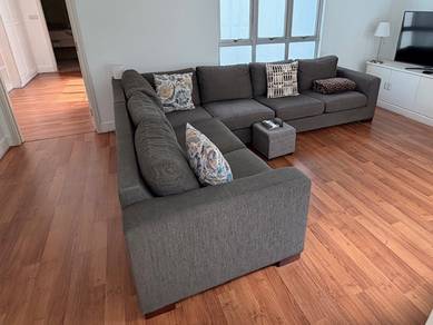 Large Comfortable L‑Shaped Sofa and long chair
