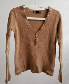 ZARA Wool Blend Long Sleeve Cardigan Sweater Tops