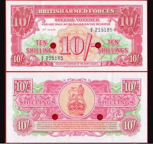 British Armed Forces 10 shillings 1956 - PM28b