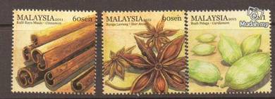 Mint Stamp Spices Malaysia 2011