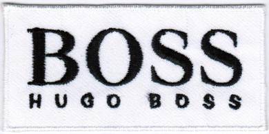 Hugo Boss WHITE F1 Car Racing Badge Iron On Patch