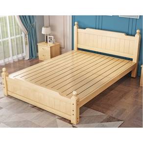 200x150cm Wood Bed Frame Katil Besi Single Steel