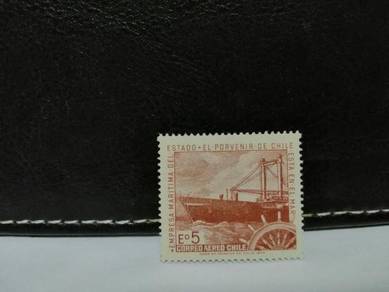 1971 Chile Stamp Cargo Ship