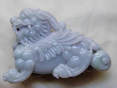 Ice Lavender Purple Jadeite Jade Pi Xiu Ornament