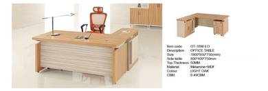 7FT Director Table Light Oak Series