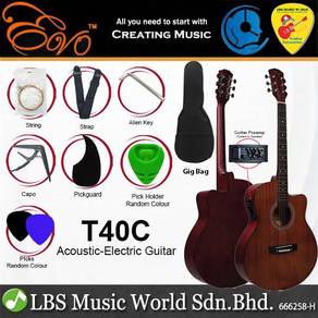 Evo T-40C 40 Inch Concert Acoustic Guitar Rosewood