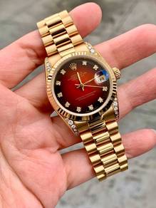 Rolex DateJust 68238 Vignette Red Diamond Presiden