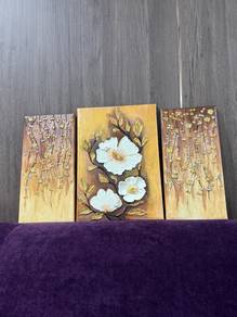 Elegant 3‑Panel Floral Canvas Wall Art