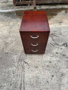 Solid Pedestal Drawer Side Cabinet Laci Kayu