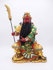 16-Inch Guan Di Golden Statue
