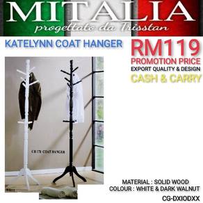 Coat Hanger Solid Kayu Berkualiti | Rak Baju Kayu