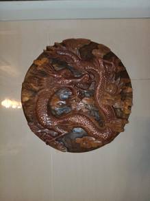 Solid Wood Chinese Dragon Wall Plaque