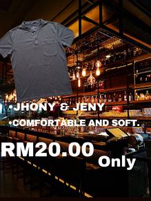 Short-Sleeve Slate Grey Henley T-Shirt with Ruler 