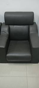 Single leather sofa