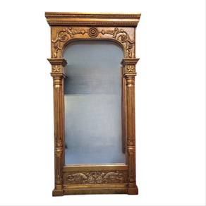Ornate Gold Arch Mirror with Carved Details