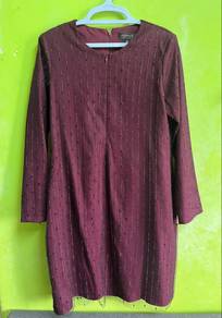 Kurung Moden Burgundy Size M