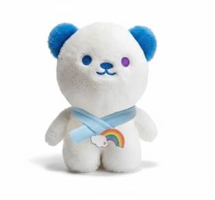 23vm Kawaii Teddy Bear Plush Toy with Scarf