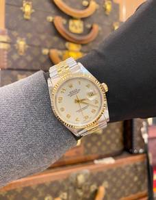 Rolex Datejust 36 Half 18k 750 Yellow Gold Jubilee