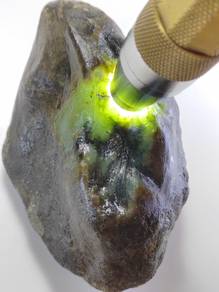 Icy Green Type A Natural Jadeite Jade Rough Stone