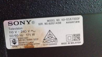 65" Sony Smart TV
