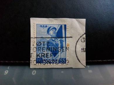 1954 Norway stamp, railway train