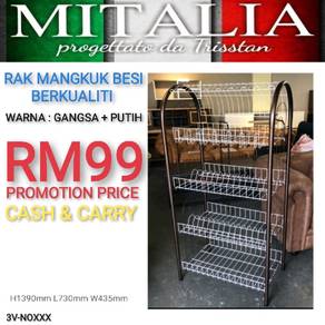 Rak mangkuk besi berkualiti | Rak Dapur Besi