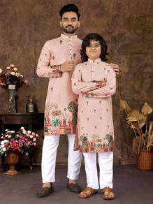 Son and Father Kurta Combo