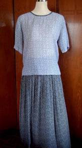 Blouse-Vest-Skirt 3 Piece Ensemble