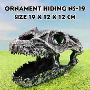 Ornament Dinosour Skull Hiding For Small Pets