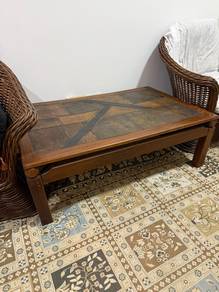 Heavy Marble Wooden Table