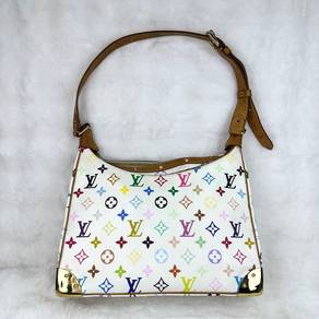 LV Takashi Murakami White Boulogne Shoulder Bag
